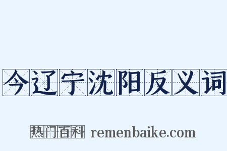 今辽宁沈阳反义词是什么意思的图片